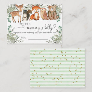 Woodland Animals Forest How Big Is Mommy's Belly Enclosure Card