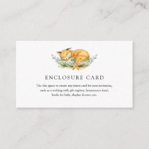 Woodland Animals Fox Enclosure Card