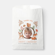 Woodland Animals Girl Photo Cute 2nd Birthday