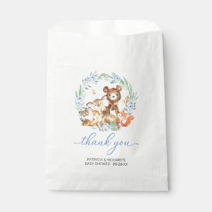 Woodland Animals Greenery Baby Shower Thank You Favour Bag
