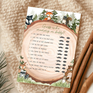Woodland Animals Guess Who Mommy or Daddy Game