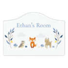 Woodland Animals Kids/Baby Room Door Sign