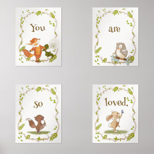 Woodland Animals Nursery Print Set