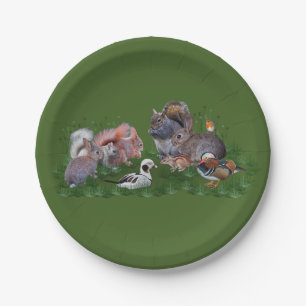 Woodland Animals Paper Plate