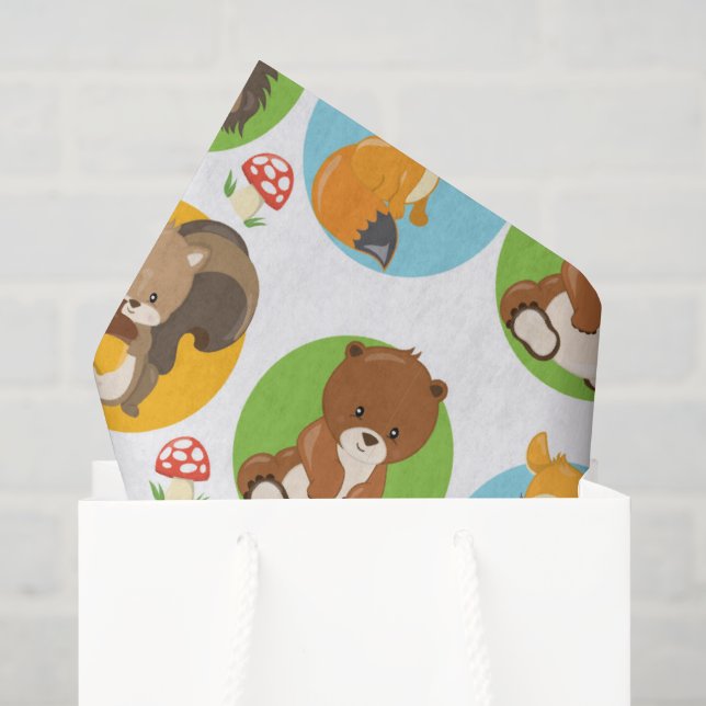Woodland Animals Party tissue paper (Gift Bag)