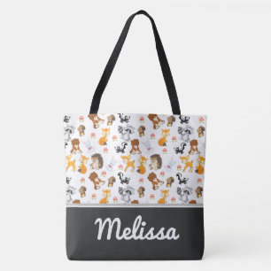 Woodland Animals   Personalized Tote Bag