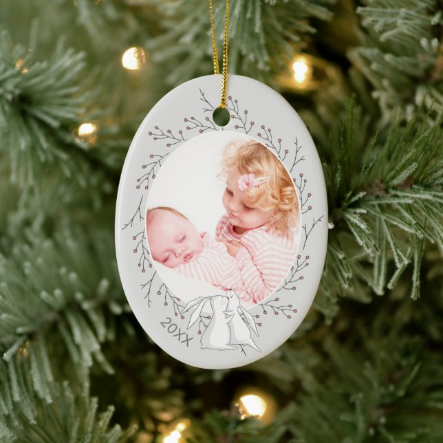 Woodland Animals | Photo Ceramic Ornament (Tree)
