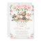 Woodland Animals Pink Blush Floral Baby Shower