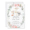 Woodland Animals Pink Floral Greenery Baby Shower