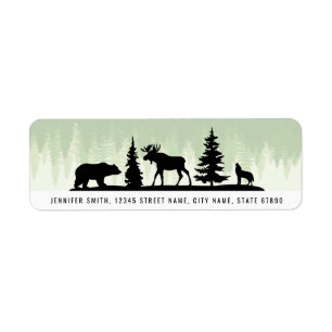 Woodland Animals Return Address Labels
