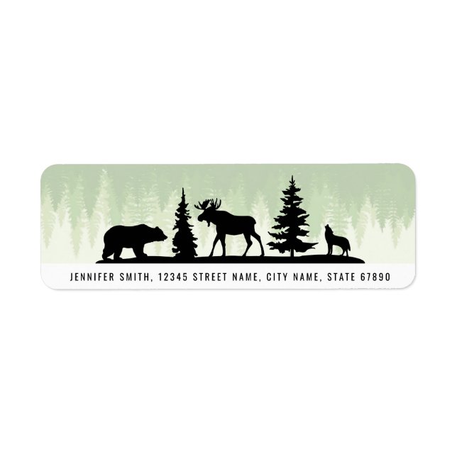 Woodland Animals Return Address Labels (Front)