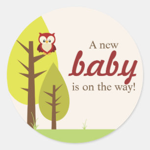 Woodland Animals Round Stickers