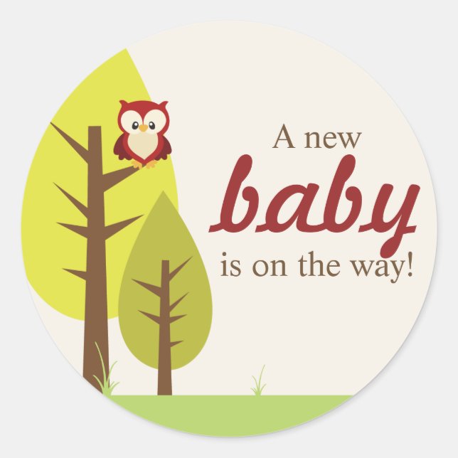 Woodland Animals Round Stickers (Front)