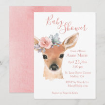 Woodland Animals Rustic Deer Watercolor Baby
