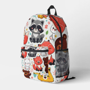 Woodland Animals Seamless  Printed Backpack