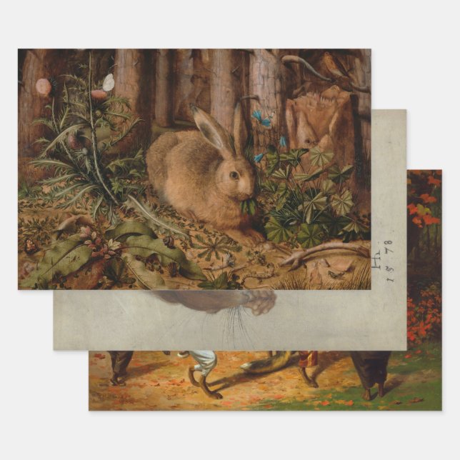 Woodland Animals Selection Wrapping Paper Sheet (Set)