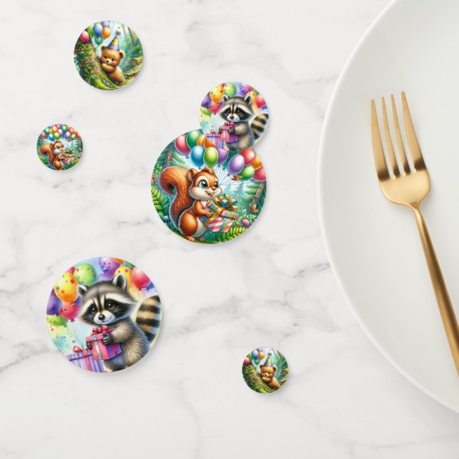 Woodland Animals Themed Birthday Party Confetti (Group)