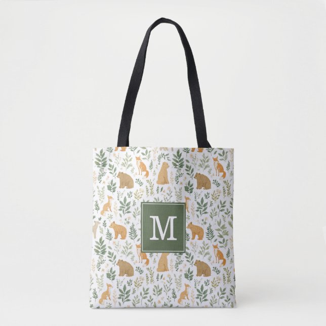 Woodland Animals Tote Bag (Front)