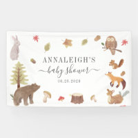 Woodland Animals Watercolor Cute Baby Shower