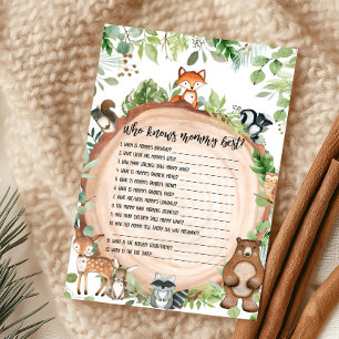 Woodland Animals Who Knows Mommy Best Game