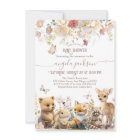 Woodland animals wildflower Girl Baby Shower