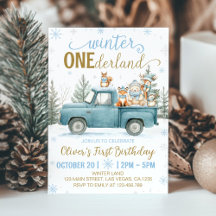 Woodland Animals Winter Onederland 1st Birthday In