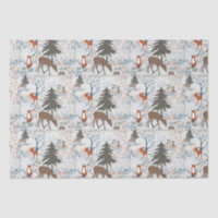 Woodland Animals Winter Woods