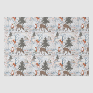 Woodland Animals Winter Woods Tissue Paper