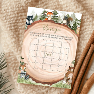 Woodland Animals Wood Slice Bingo Game