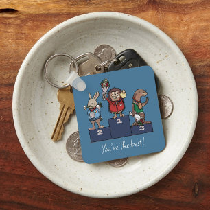 Woodland Animals You're the best! Gift Podium Art Keychain