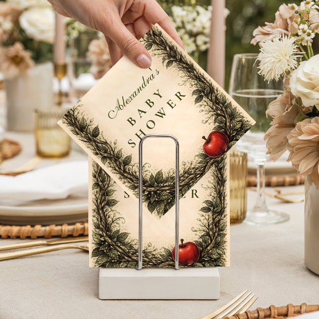Woodland Apple Forest Baby Shower Napkin (Creator Uploaded)