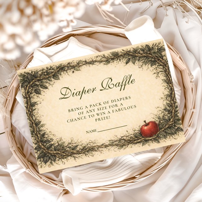 Woodland Apple Forest Diapper Raffle Enclosure Card (Creator Uploaded)