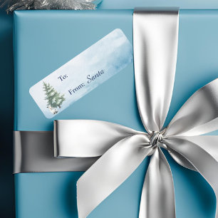 Woodland Arctic Hare Christmas Gift Label