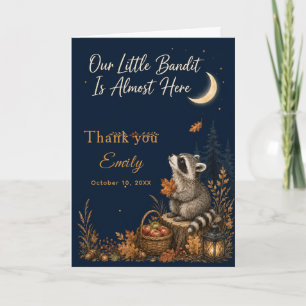 Woodland Autumn Baby Shower Thank You Card