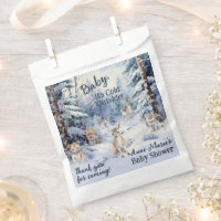 Woodland Baby Animals Winter Boy Baby Shower