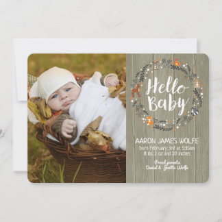 Woodland Baby | Birth Announcement