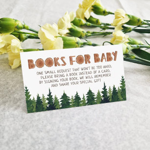 Woodland Baby Shower Book Request Enclosure Card