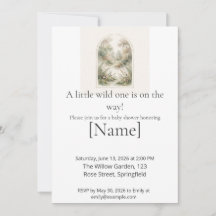 Woodland Baby Shower, Editable