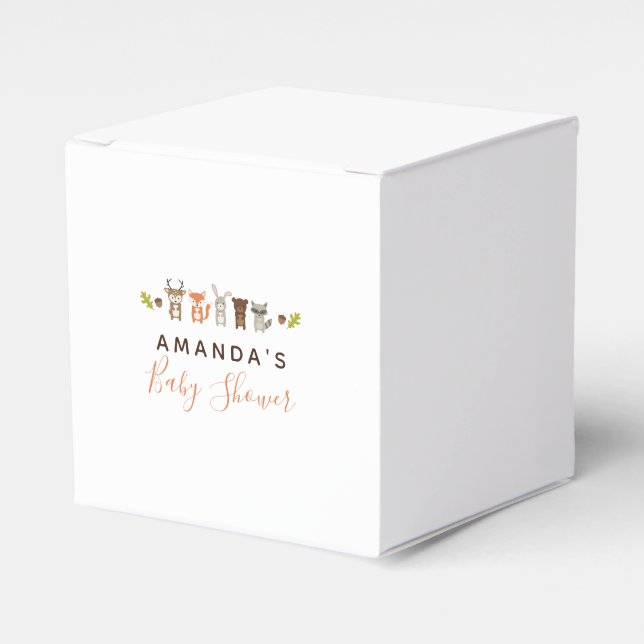 Woodland Baby Shower Favour Box (Front Side)