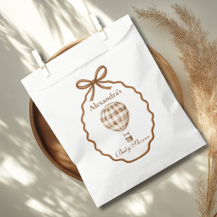 Woodland Baby Shower Gingham Neutral Favour Bag