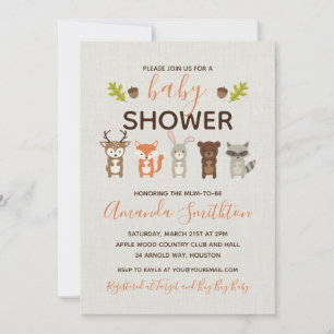 Woodland Baby Shower Invitation