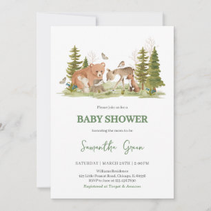 Woodland Baby Shower Invitation