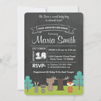Woodland Baby Shower Invitation
