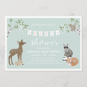 Woodland Baby Shower Invitation