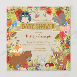 Woodland Baby Shower Invitation