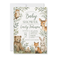 Woodland Baby Shower Invitation