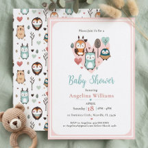 Woodland Baby Shower Invitation | Forest Animals
