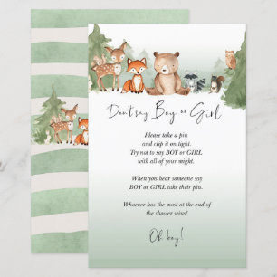 Woodland Baby Shower Mini Sign Boy or Girl