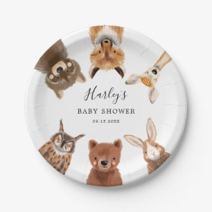 Woodland Baby Shower  Paper Plate