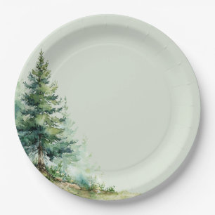 Woodland Baby Shower Plate • Sage Forest Design